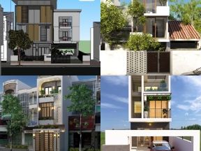 Bộ sưu tập Tổng hợp 6 mẫu thiết kế ngoại thất nhà phố 3 tầng [sale 10%]